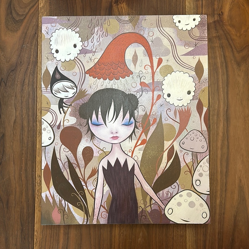 Let’s Take a Flower Shower Original Painting on Wood by Jeremiah Ketner